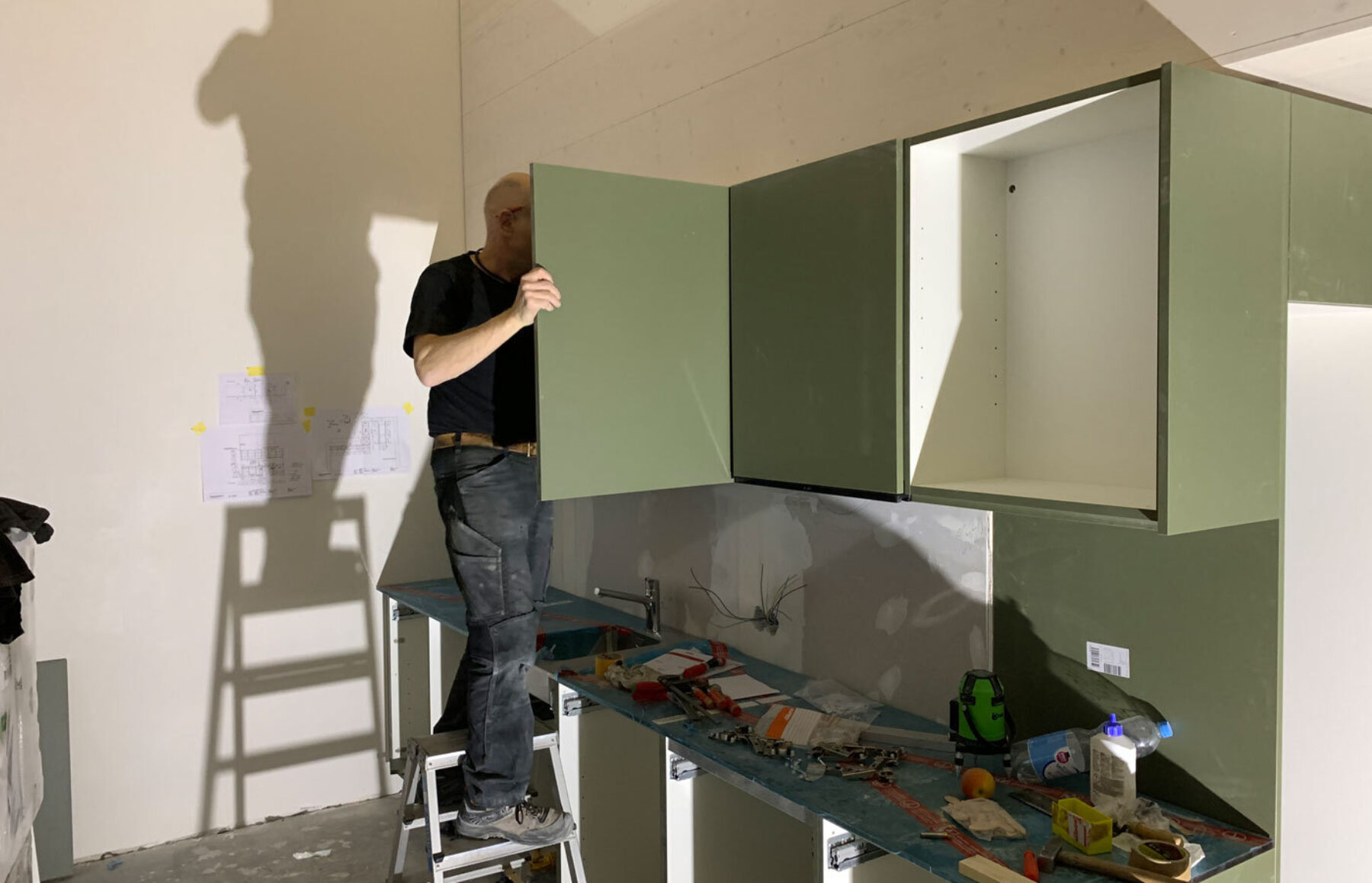 Der Umbau nimmt Form und Farbe an